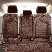 Hawaiian Turtles and Leis Back Car Seat Cover Tribal Kakau Pattern Mocha Mousse Color LT03 - Polynesian Pride