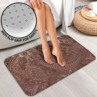 Hawaiian Turtles and Leis Bathroom Set Tribal Kakau Pattern Mocha Mousse Color LT03 - Polynesian Pride