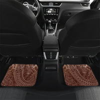 Hawaiian Turtles and Leis Car Mats Tribal Kakau Pattern Mocha Mousse Color LT03 Set 2pcs - Back Mocha Mousse - Polynesian Pride