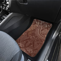Hawaiian Turtles and Leis Car Mats Tribal Kakau Pattern Mocha Mousse Color LT03 - Polynesian Pride