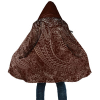 Hawaiian Turtles and Leis Cloak Tribal Kakau Pattern Mocha Mousse Color LT03 Unisex Mocha Mousse - Polynesian Pride