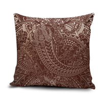 Hawaiian Turtles and Leis Pillow Cover Tribal Kakau Pattern Mocha Mousse Color LT03 Mocha Mousse - Polynesian Pride