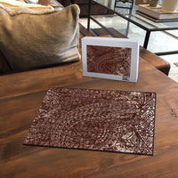 Hawaiian Turtles and Leis Puzzle Tribal Kakau Pattern Mocha Mousse Color LT03 - Polynesian Pride