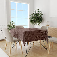 Hawaiian Turtles and Leis Tablecloth Tribal Kakau Pattern Mocha Mousse Color LT03 - Polynesian Pride