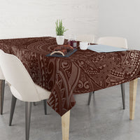 Hawaiian Turtles and Leis Tablecloth Tribal Kakau Pattern Mocha Mousse Color LT03 - Polynesian Pride