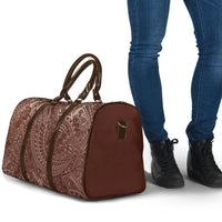 Hawaiian Turtles and Leis Travel Bag Tribal Kakau Pattern Mocha Mousse Color LT03 - Polynesian Pride