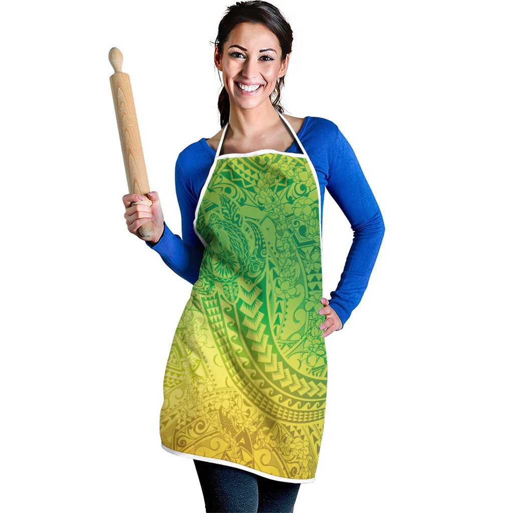 Hawaiian Turtles and Leis Apron Tribal Kakau Pattern Fresh Summer Vibe LT03 - Polynesian Pride
