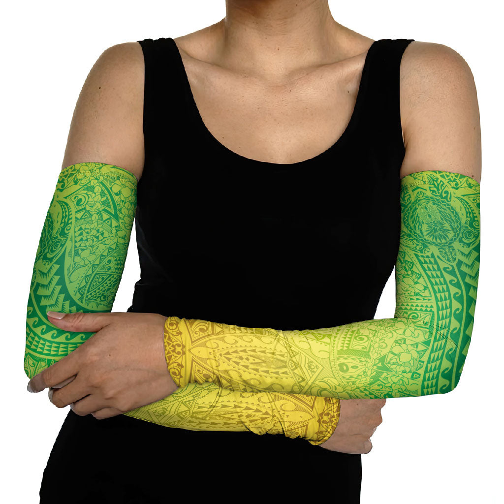 Hawaiian Turtles and Leis Arm Sleeves Tribal Kakau Pattern Fresh Summer Vibe LT03 - Polynesian Pride