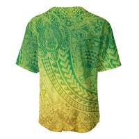 Hawaiian Turtles and Leis Baseball Jersey Tribal Kakau Pattern Fresh Summer Vibe LT03 - Polynesian Pride