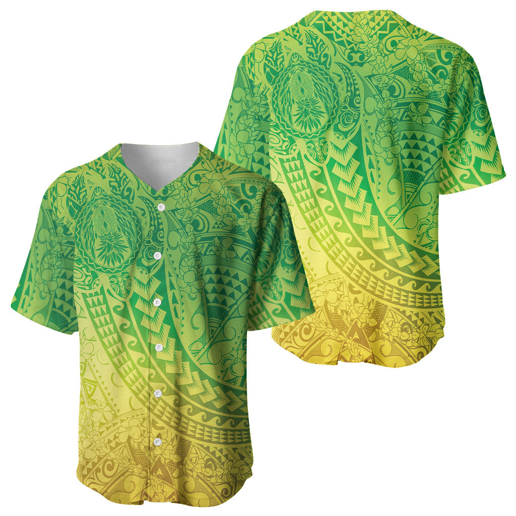 Hawaiian Turtles and Leis Baseball Jersey Tribal Kakau Pattern Fresh Summer Vibe LT03 - Polynesian Pride