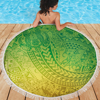 Hawaiian Turtles and Leis Beach Blanket Tribal Kakau Pattern Fresh Summer Vibe LT03 - Polynesian Pride