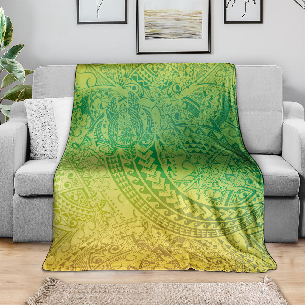 Hawaiian Turtles and Leis Blanket Tribal Kakau Pattern Fresh Summer Vibe LT03 - Polynesian Pride