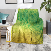 Hawaiian Turtles and Leis Blanket Tribal Kakau Pattern Fresh Summer Vibe LT03 - Polynesian Pride