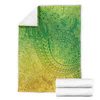 Hawaiian Turtles and Leis Blanket Tribal Kakau Pattern Fresh Summer Vibe LT03 - Polynesian Pride