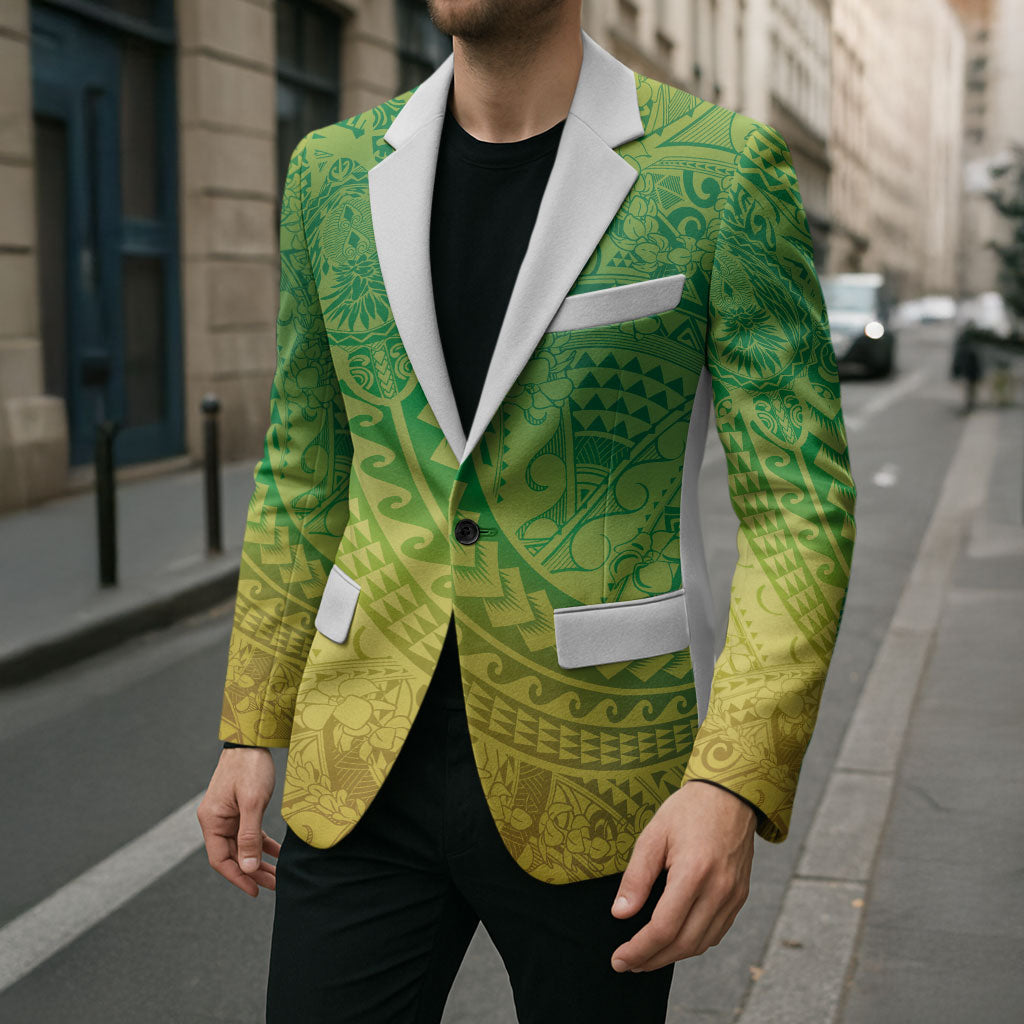 Hawaiian Turtles and Leis Blazer Tribal Kakau Pattern Fresh Summer Vibe LT03 - Polynesian Pride
