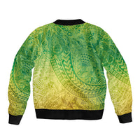Hawaiian Turtles and Leis Bomber Jacket Tribal Kakau Pattern Fresh Summer Vibe LT03 - Polynesian Pride