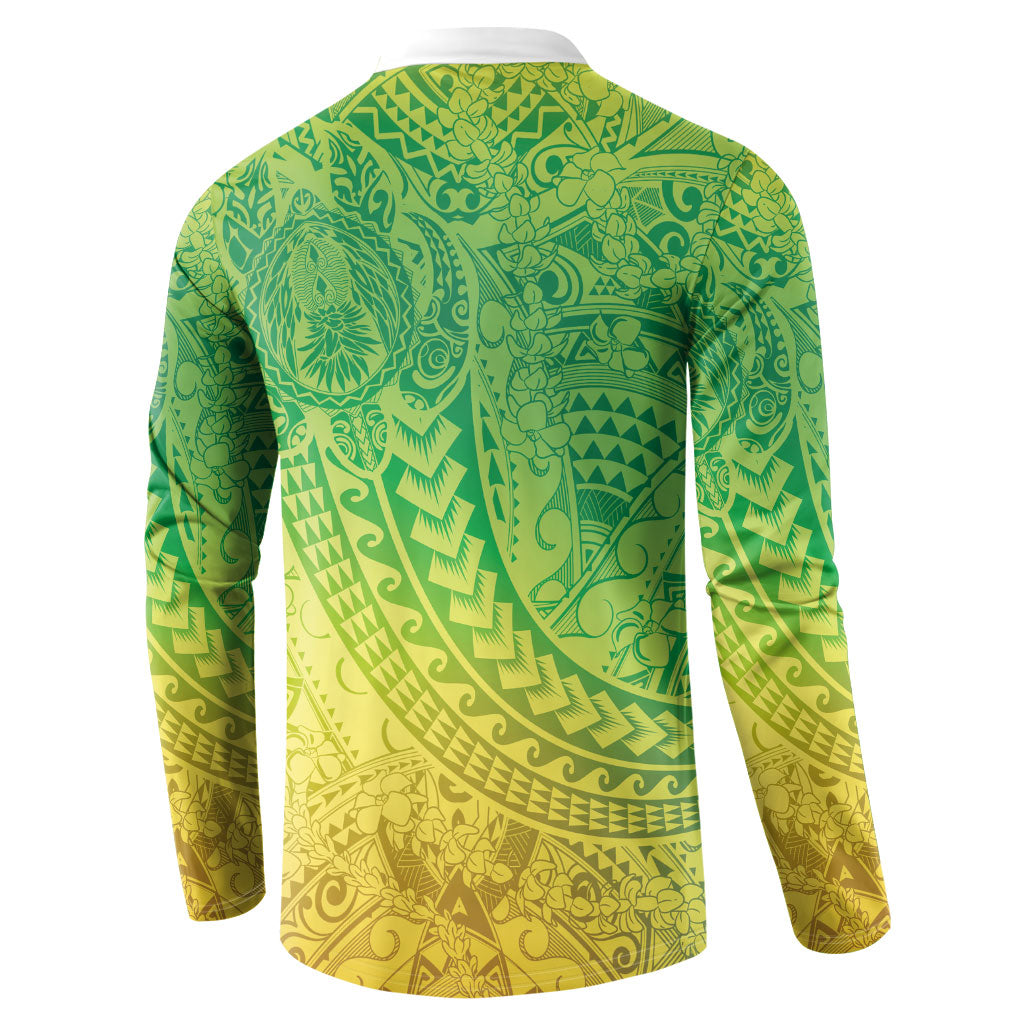 Hawaiian Turtles and Leis Button Sweatshirt Tribal Kakau Pattern Fresh Summer Vibe LT03 - Polynesian Pride