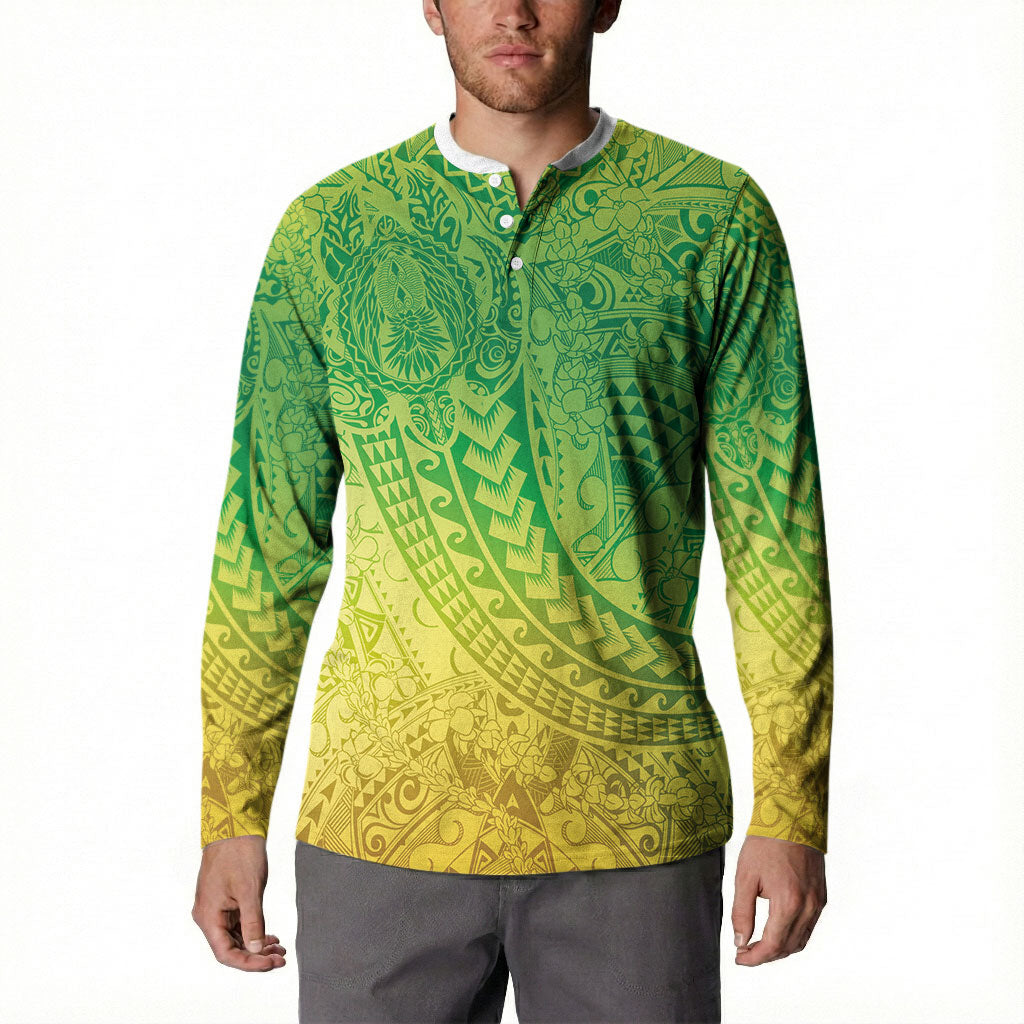 Hawaiian Turtles and Leis Button Sweatshirt Tribal Kakau Pattern Fresh Summer Vibe LT03 - Polynesian Pride