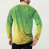 Hawaiian Turtles and Leis Button Sweatshirt Tribal Kakau Pattern Fresh Summer Vibe LT03 - Polynesian Pride