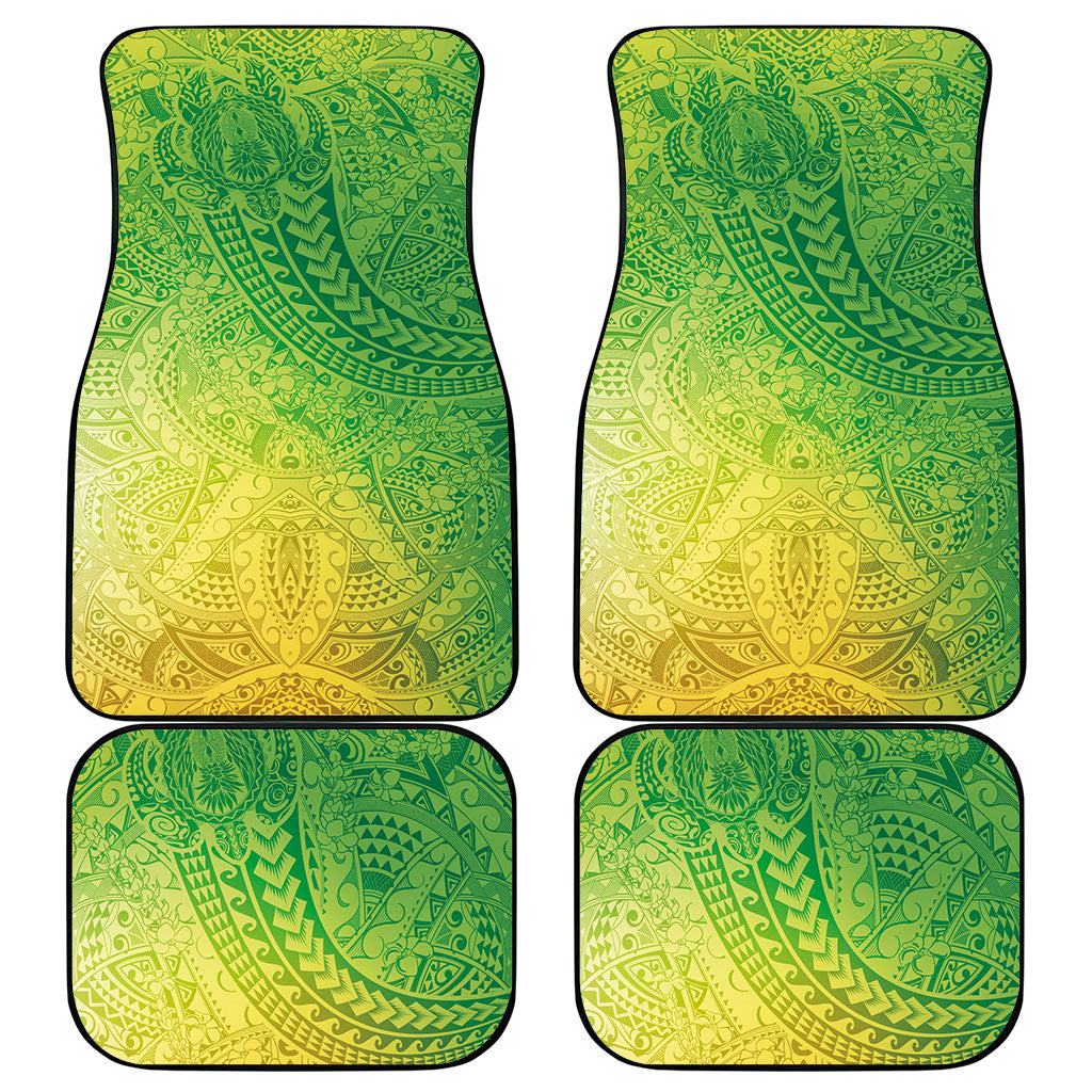 Hawaiian Turtles and Leis Car Mats Tribal Kakau Pattern Fresh Summer Vibe LT03 - Polynesian Pride