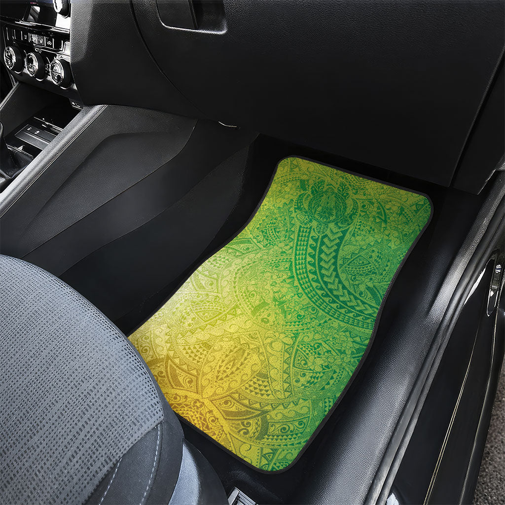 Hawaiian Turtles and Leis Car Mats Tribal Kakau Pattern Fresh Summer Vibe LT03 - Polynesian Pride