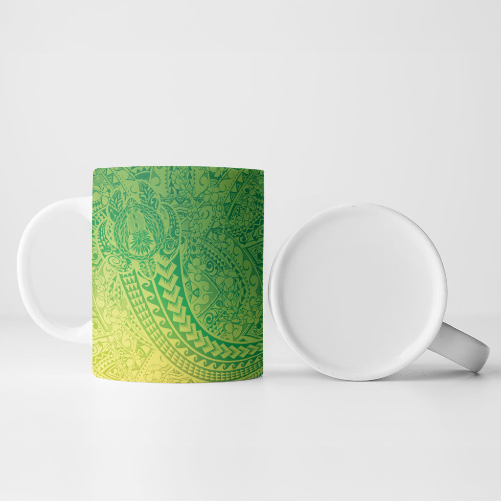 Hawaiian Turtles and Leis Ceramic Mug Tribal Kakau Pattern Fresh Summer Vibe LT03 - Polynesian Pride