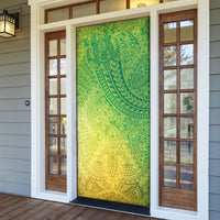 Hawaiian Turtles and Leis Door Cover Tribal Kakau Pattern Fresh Summer Vibe LT03 - Polynesian Pride