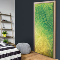 Hawaiian Turtles and Leis Door Cover Tribal Kakau Pattern Fresh Summer Vibe LT03 - Polynesian Pride