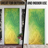 Hawaiian Turtles and Leis Door Cover Tribal Kakau Pattern Fresh Summer Vibe LT03 - Polynesian Pride