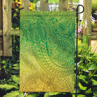 Hawaiian Turtles and Leis Garden Flag Tribal Kakau Pattern Fresh Summer Vibe LT03 Garden Flag Green - Polynesian Pride