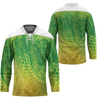 Hawaiian Turtles and Leis Hockey Jersey Tribal Kakau Pattern Fresh Summer Vibe LT03 - Polynesian Pride