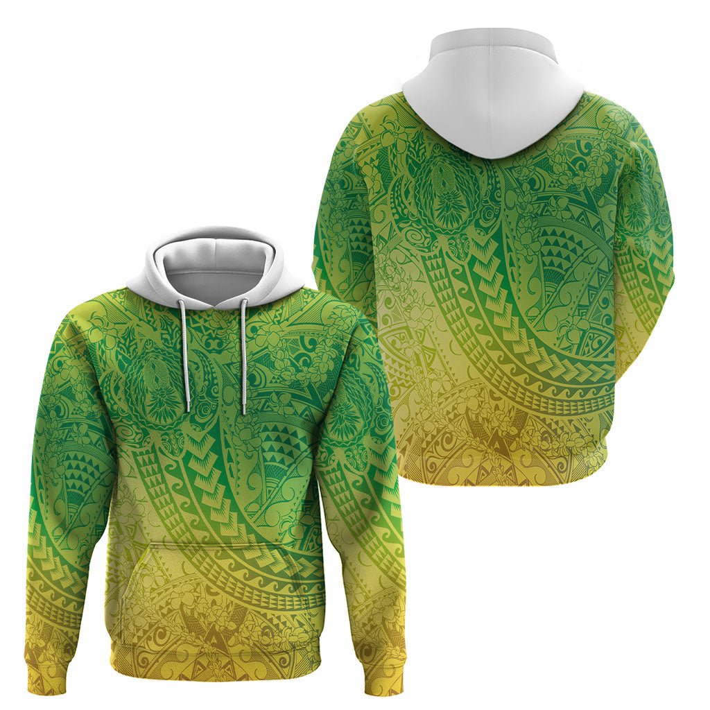 Hawaiian Turtles and Leis Hoodie Tribal Kakau Pattern Fresh Summer Vibe LT03 - Polynesian Pride