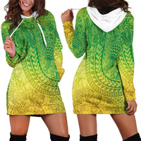Hawaiian Turtles and Leis Hoodie Dress Tribal Kakau Pattern Fresh Summer Vibe LT03 - Polynesian Pride