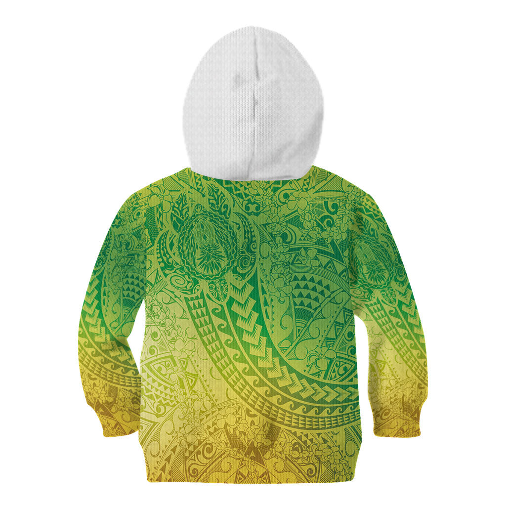 Hawaiian Turtles and Leis Kid Hoodie Tribal Kakau Pattern Fresh Summer Vibe LT03 - Polynesian Pride
