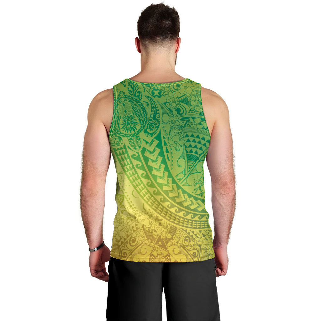 Hawaiian Turtles and Leis Men Tank Top Tribal Kakau Pattern Fresh Summer Vibe LT03 - Polynesian Pride