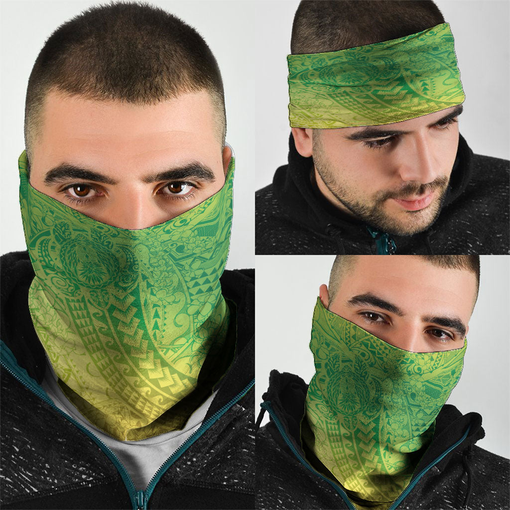 Hawaiian Turtles and Leis Neck Gaiter Tribal Kakau Pattern Fresh Summer Vibe LT03 - Polynesian Pride