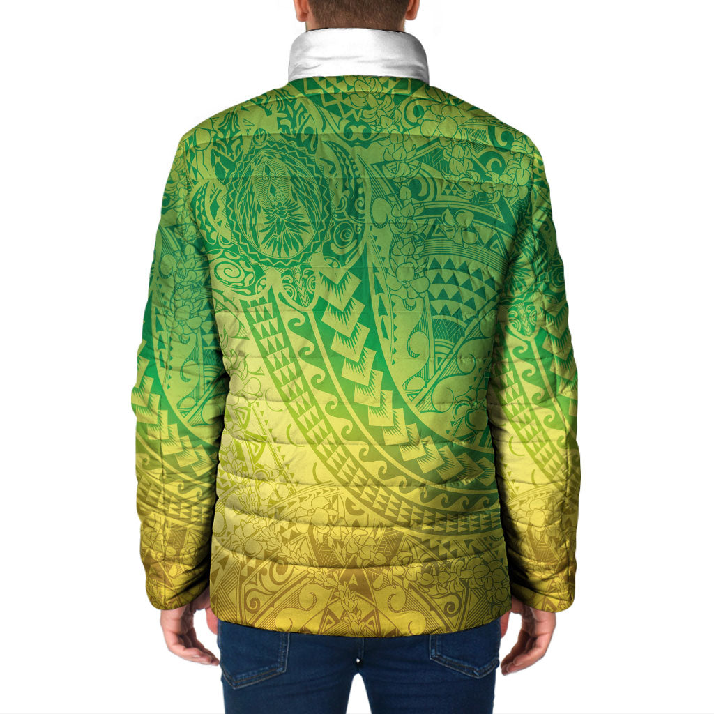 Hawaiian Turtles and Leis Padded Jacket Tribal Kakau Pattern Fresh Summer Vibe LT03 - Polynesian Pride