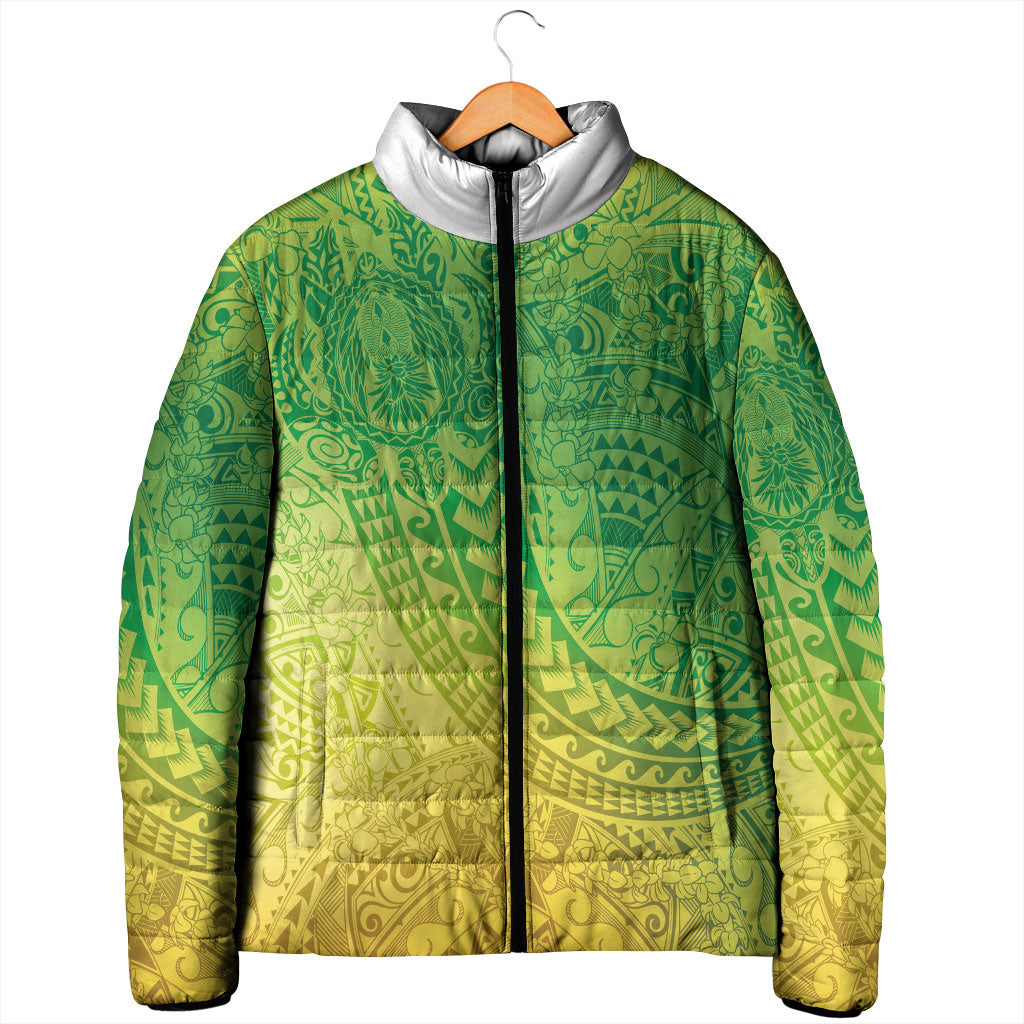 Hawaiian Turtles and Leis Padded Jacket Tribal Kakau Pattern Fresh Summer Vibe LT03 - Polynesian Pride