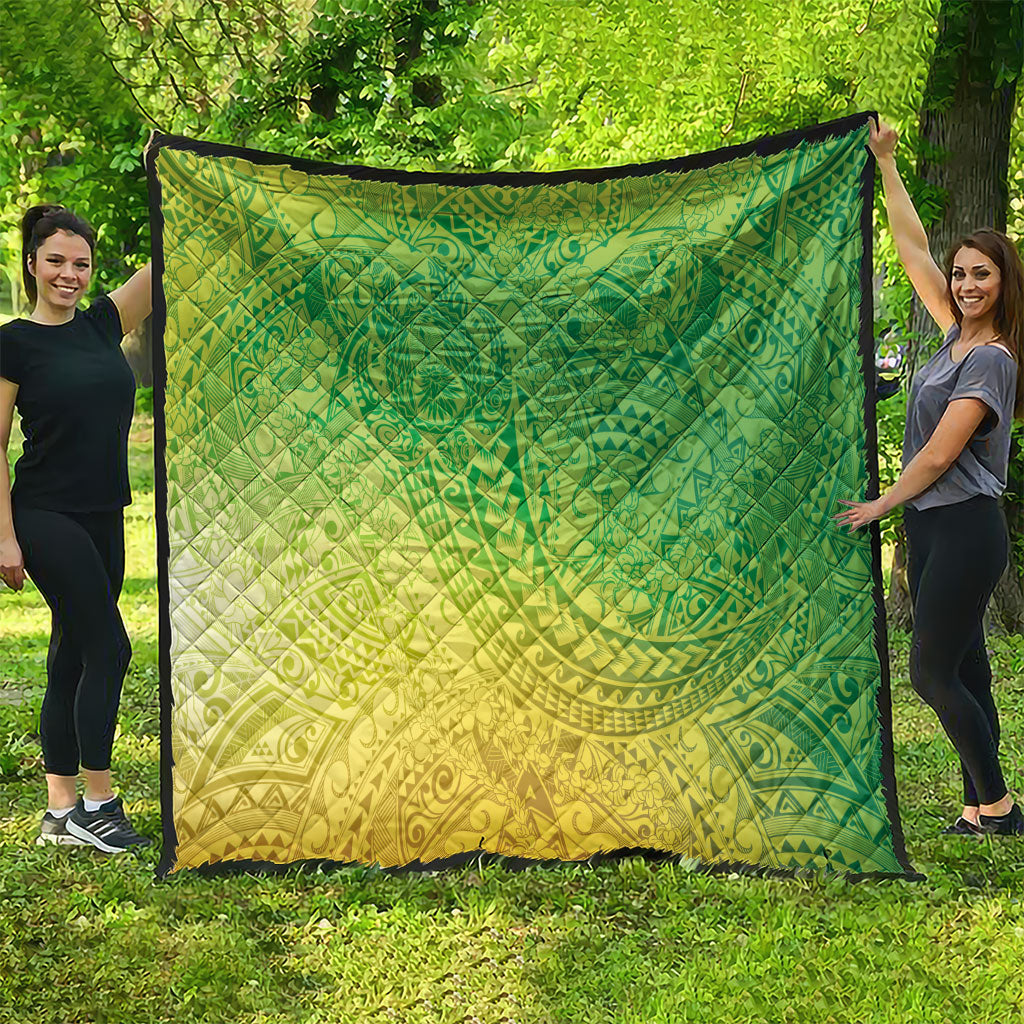 Hawaiian Turtles and Leis Quilt Tribal Kakau Pattern Fresh Summer Vibe LT03 - Polynesian Pride