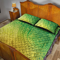 Hawaiian Turtles and Leis Quilt Bed Set Tribal Kakau Pattern Fresh Summer Vibe LT03 - Polynesian Pride