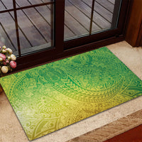 Hawaiian Turtles and Leis Rubber Doormat Tribal Kakau Pattern Fresh Summer Vibe LT03 - Polynesian Pride