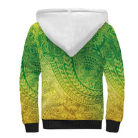 Hawaiian Turtles and Leis Sherpa Hoodie Tribal Kakau Pattern Fresh Summer Vibe LT03 - Polynesian Pride