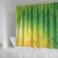 Hawaiian Turtles and Leis Shower Curtain Tribal Kakau Pattern Fresh Summer Vibe LT03 - Polynesian Pride