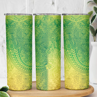 Hawaiian Turtles and Leis Skinny Tumbler Tribal Kakau Pattern Fresh Summer Vibe LT03 - Polynesian Pride