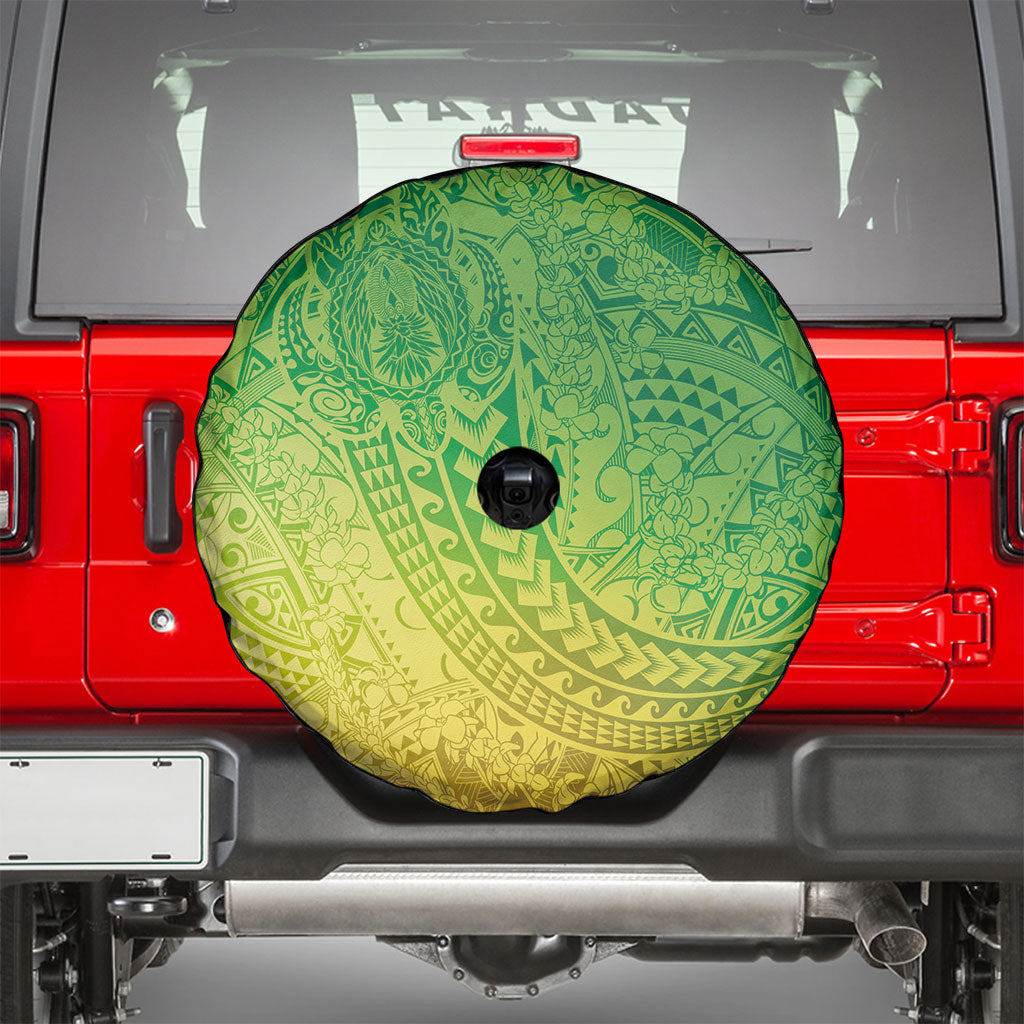Hawaiian Turtles and Leis Spare Tire Cover Tribal Kakau Pattern Fresh Summer Vibe LT03 - Polynesian Pride