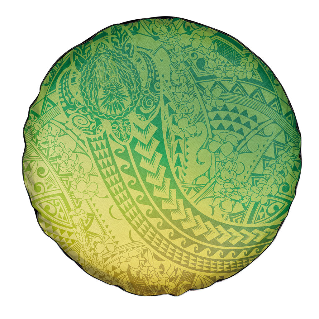 Hawaiian Turtles and Leis Spare Tire Cover Tribal Kakau Pattern Fresh Summer Vibe LT03 - Polynesian Pride