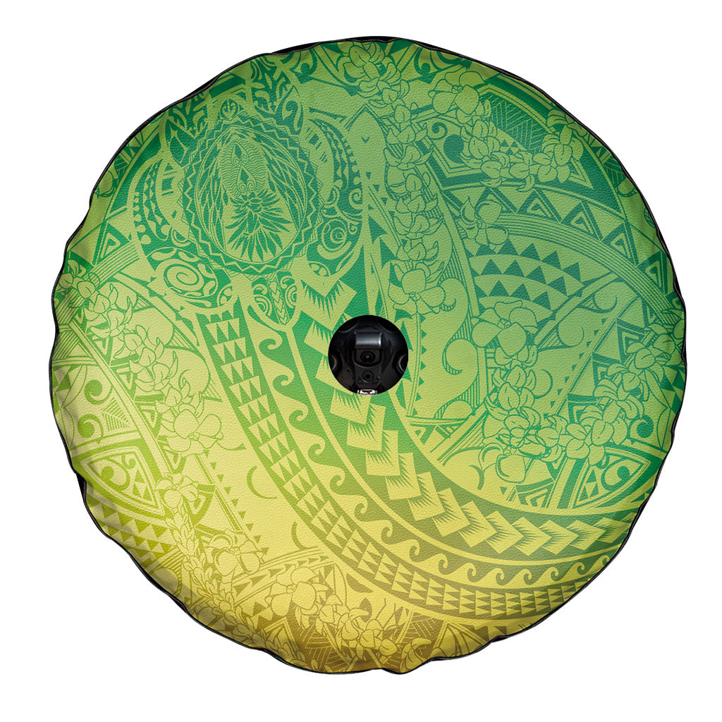 Hawaiian Turtles and Leis Spare Tire Cover Tribal Kakau Pattern Fresh Summer Vibe LT03 - Polynesian Pride