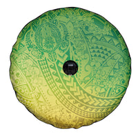 Hawaiian Turtles and Leis Spare Tire Cover Tribal Kakau Pattern Fresh Summer Vibe LT03 - Polynesian Pride