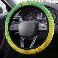 Hawaiian Turtles and Leis Steering Wheel Cover Tribal Kakau Pattern Fresh Summer Vibe LT03 - Polynesian Pride