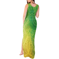 Hawaiian Turtles and Leis Tank Maxi Dress Tribal Kakau Pattern Fresh Summer Vibe LT03 - Polynesian Pride